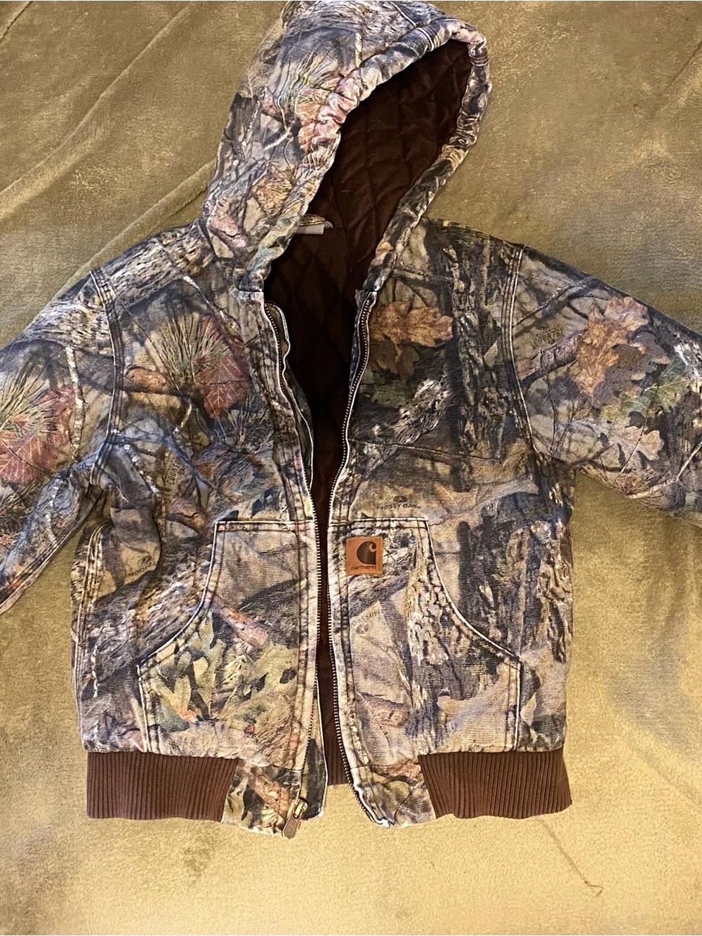 Carhartt Brown Quilted Lined Jacket